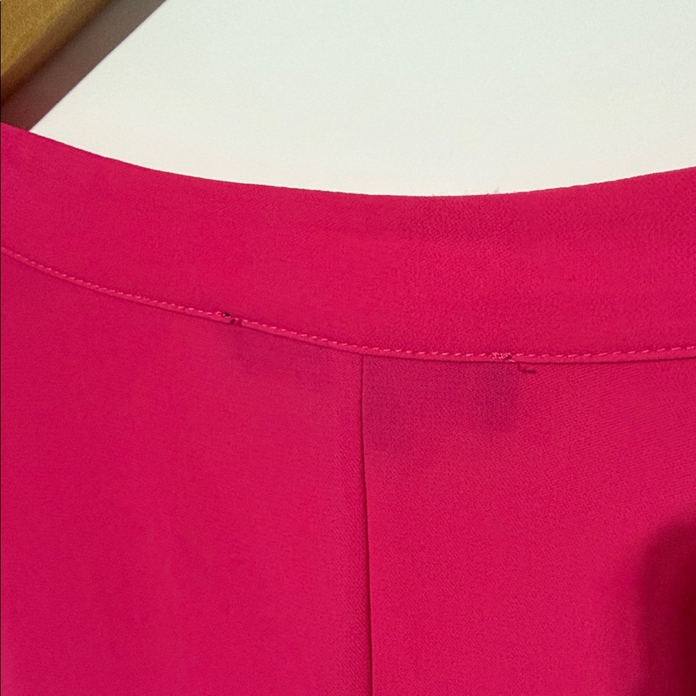 Eloquii Hot Pink Long Sleeve Blouse V-Neck Roll Tab Sleeves Size 16 - Picture 10 of 10